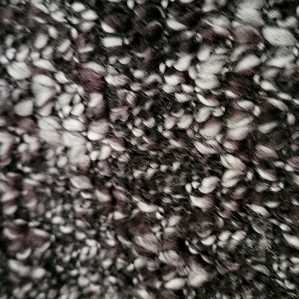 Sandro Sportswear Tweed Boucle Jacket Hidden Button Black  White Mockneck Funnel - Picture 14 of 14